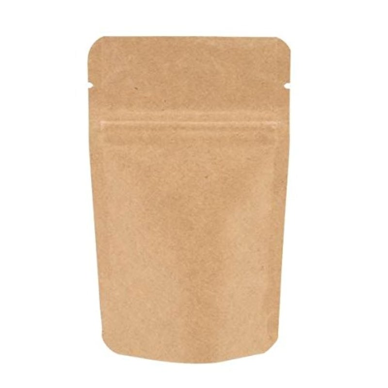 AwePackage Heavy Duty Kraft Paper Self Standing Resealable Zipper Pouch Bags 1 oz 16 oz FDA and USDA compliant 200 1 Oz